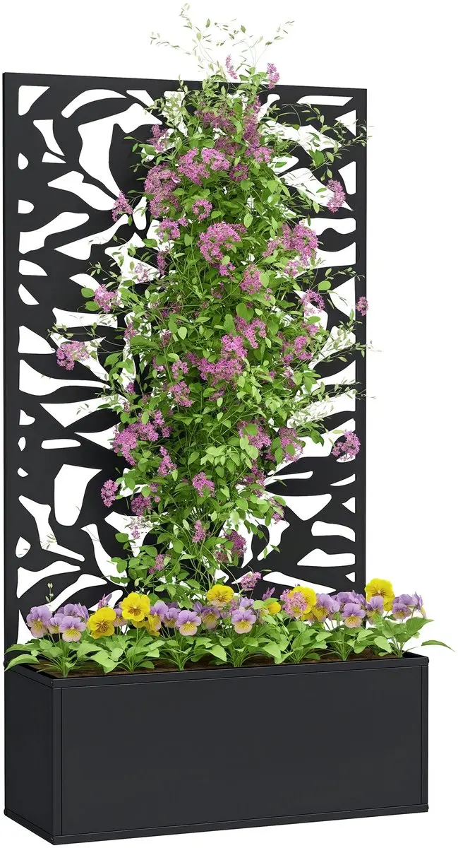 ECTEATOY® Plantenbak met Klimrek en Privacyscherm