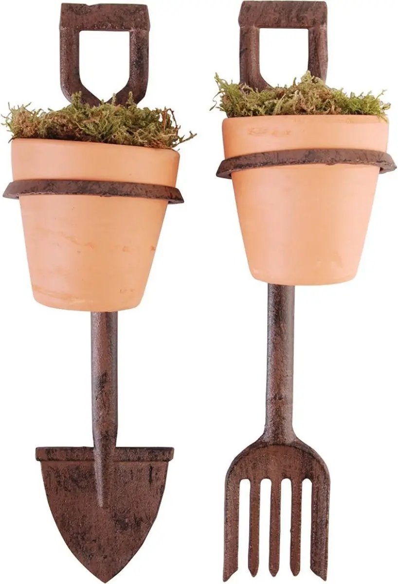 Set van 2 bloempothoudertjes  (27cmx9cm)