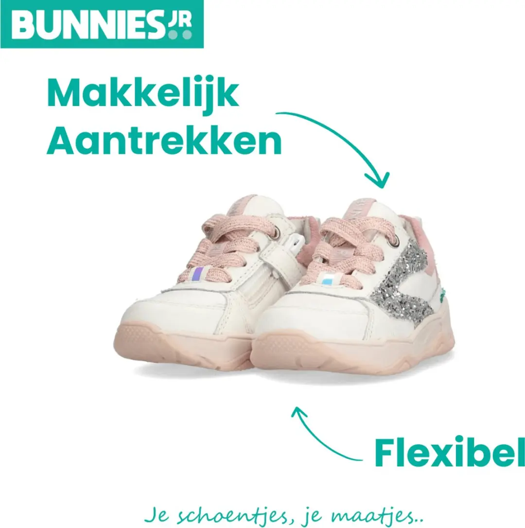 BunniesJR Ciske Chunky Lage Sneakers - Wit - afbeelding 2 van 6