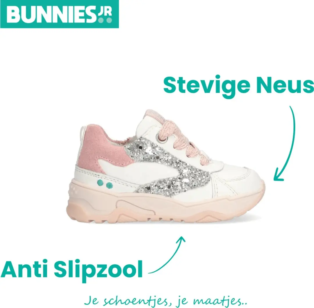 BunniesJR Ciske Chunky Lage Sneakers - Wit - afbeelding 3 van 6
