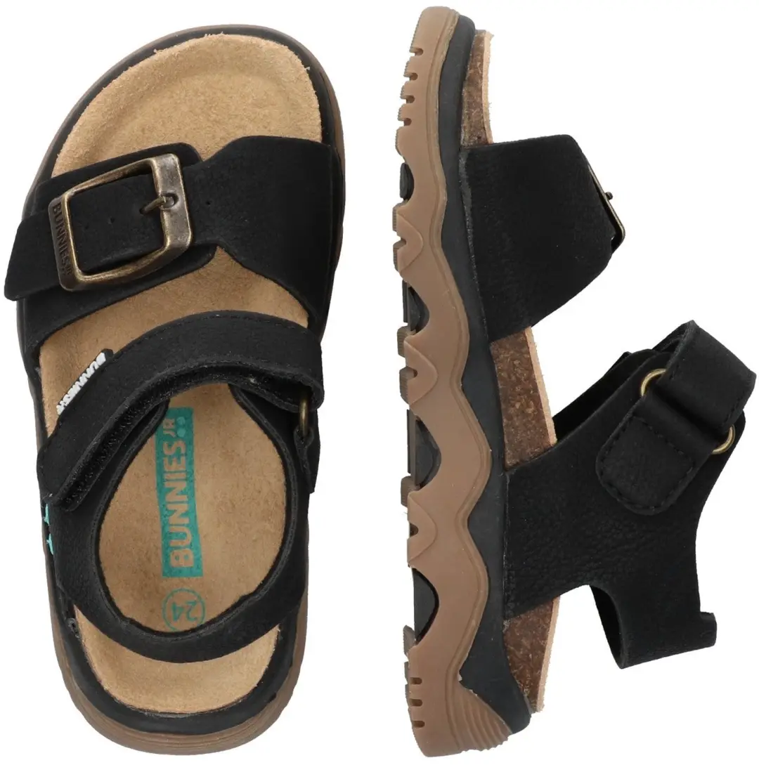 BunniesJR Raf Rock Sandalen Jongens - Zwart - afbeelding 3 van 6