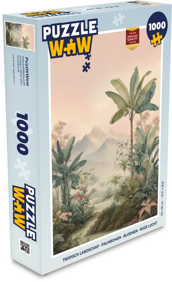 PuzzleWow Tropisch Landschap Legpuzzel 1000 Stuks