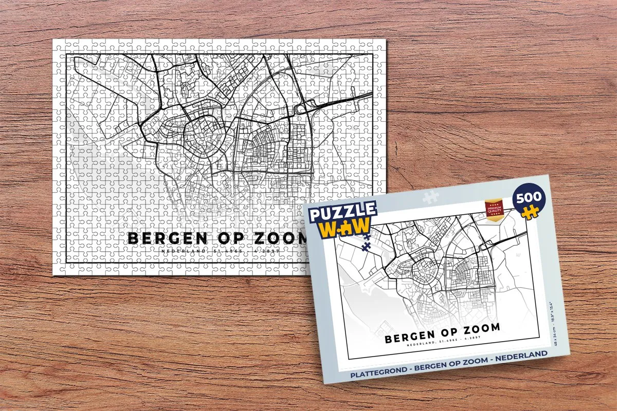 PuzzleWow Bergen op Zoom Legpuzzel 500 Stuks - Multicolor