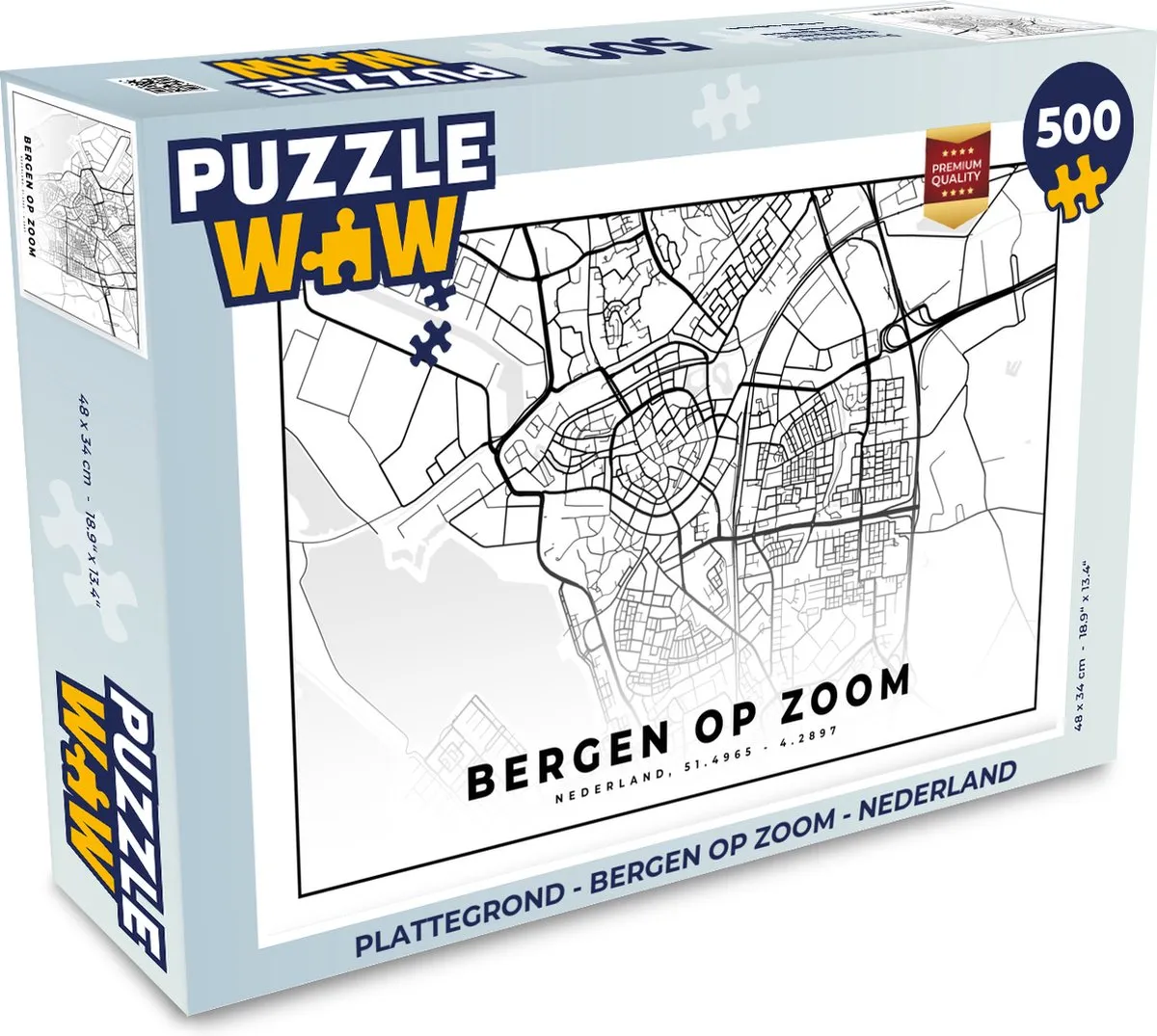 PuzzleWow Bergen op Zoom Legpuzzel 500 Stuks