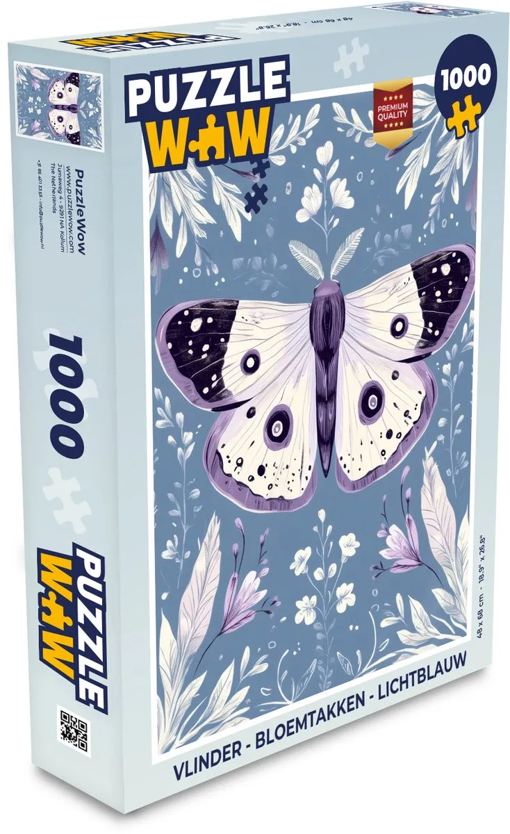 PuzzleWow Vlinder Bloemtakken Legpuzzel 1000 Stuks