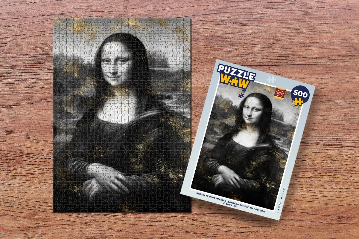 PuzzleWow Mona Lisa Legpuzzel 500 Stuks - Multicolor