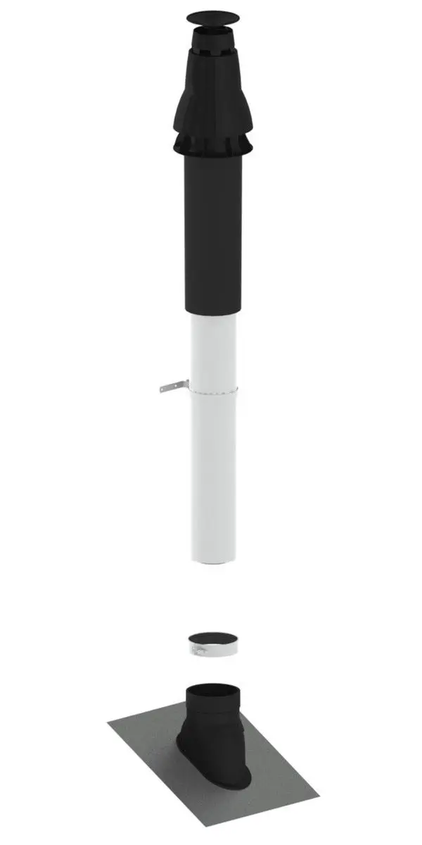 Remeha PPS-basisbouwpakket RUD2, DN 100/150, schuin dak, antraciet, Q01135