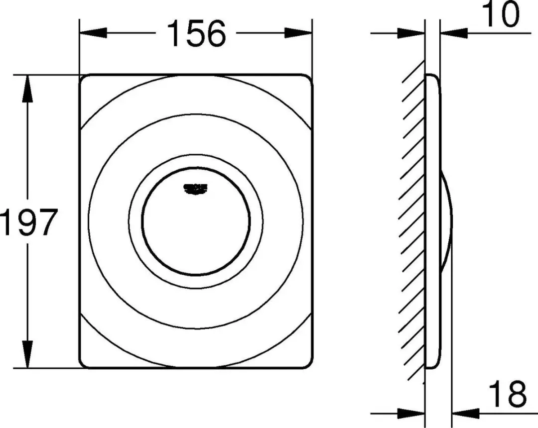Grohe Surf Bedieningspaneel Wit - afbeelding 4 van 6