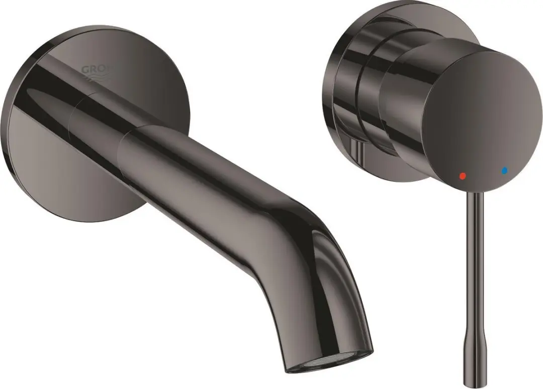 GROHE Essence New Wandgemonteerde Inbouw Wastafelkraan - afbouwdeel - exclusief inbouwdeel - hard graphite (antraciet) - 19408A01