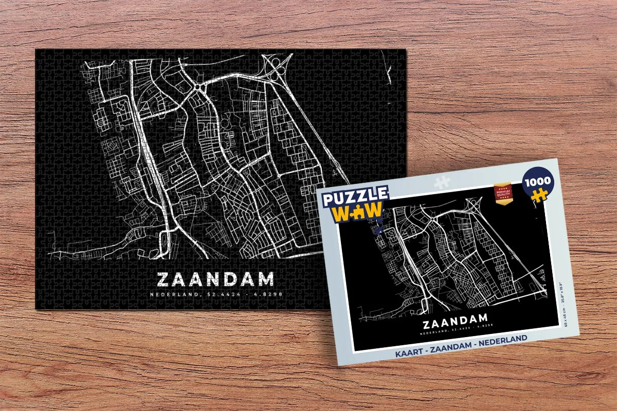 PuzzleWow Legpuzzel Zaandam 1000 Stuks - Multicolor