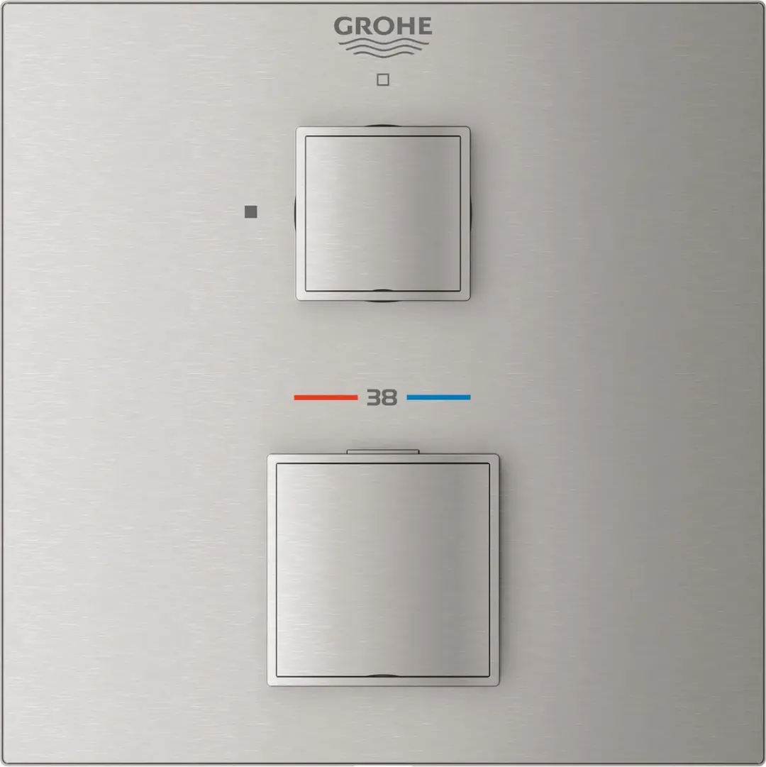 GROHE Grohtherm Cube 24153DC0 Douchethermostaatkraan - Roestvrijstalen look