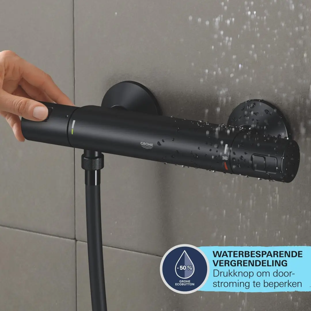GROHE Precision Start Thermostaatkraan 15cm - Mat Zwart - afbeelding 4 van 6