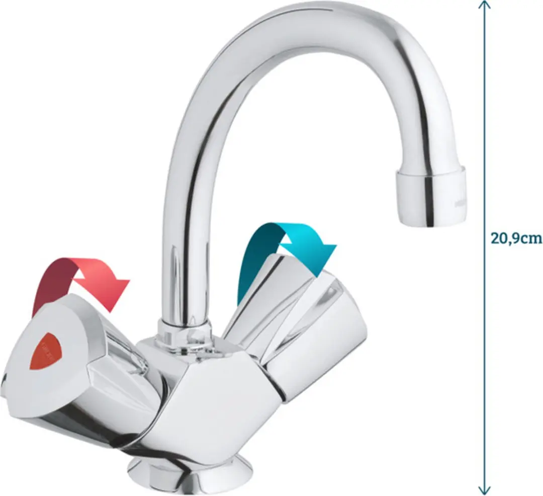 Grohe Costa Trend Wastafelkraan Chroom - afbeelding 4 van 6