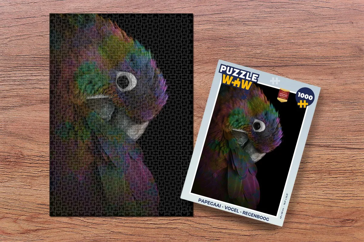 PuzzleWow Papegaai Regenboog Legpuzzel 1000 Stuks - Multicolor