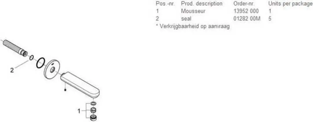 GROHE Eurosmart Cosmopolitan Baduitloop 13261000 - afbeelding 4 van 6