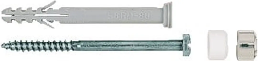 Fischer S 8 RD 80 WCR Sanitairbevestiging - 6-delig - Chroom - afbeelding 3 van 6