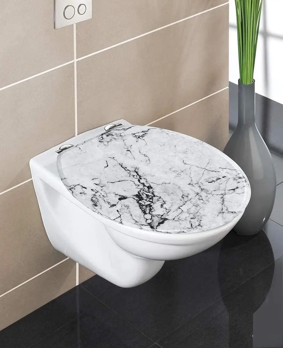 Wenko WC-bril Onyx - Marmer - afbeelding 5 van 6