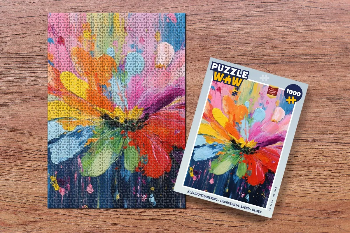 PuzzleWow Kleuruitbarsting Bloem Legpuzzel 1000 Stuks - Explosie
