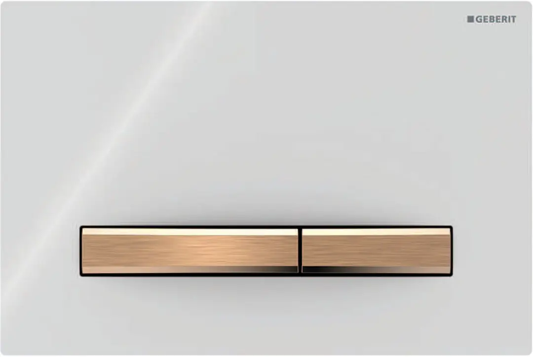 Geberit Sigma50 Bedieningsplaat - 2-toets - Roodgoud/wit