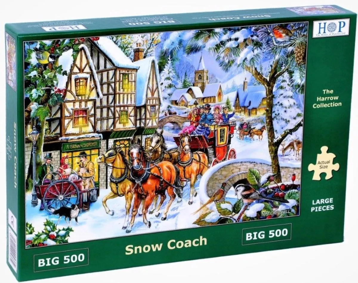 House of Puzzles Snow Coach Legpuzzel 500 Stuks Multicolor