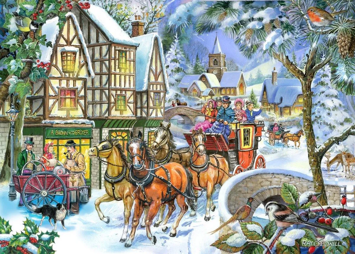 House of Puzzles Snow Coach Legpuzzel 500 Stuks Multicolor