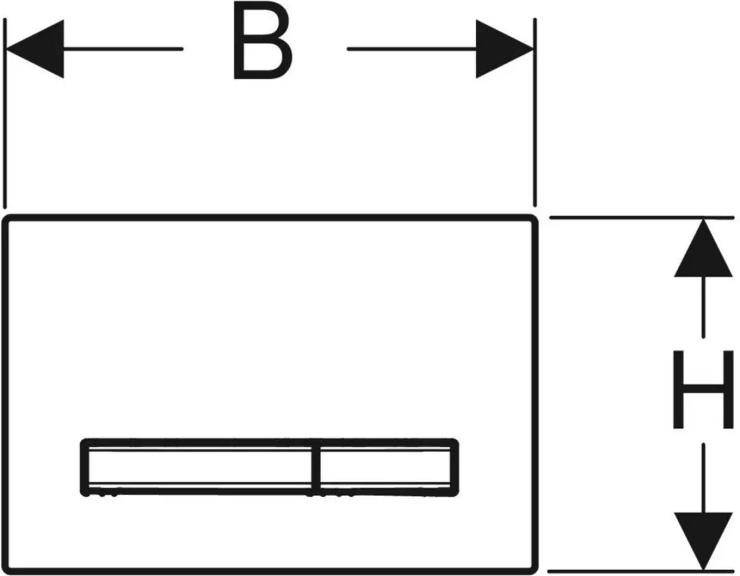 Geberit Sigma50 Bedieningsplaat 2-toets - Chroom - afbeelding 6 van 6