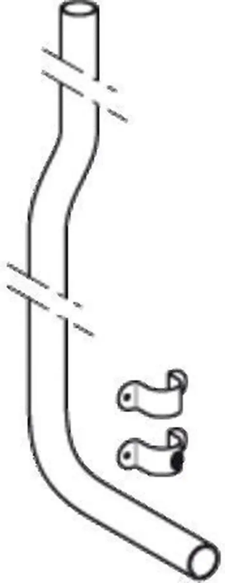 Geberit Spoelbocht Hoge Opstelling L 156x24cm Wit - afbeelding 2 van 6