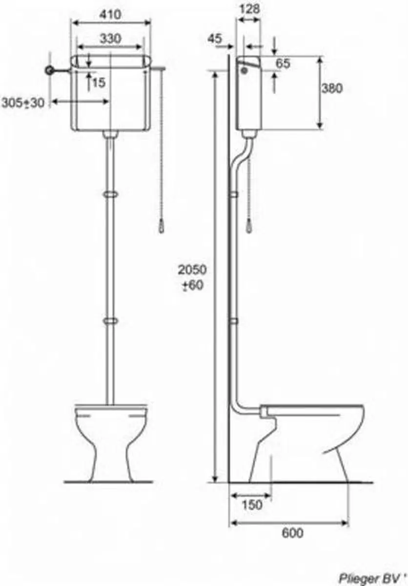 Geberit Hooghangend Reservoir 44701132783861 - Wit - afbeelding 3 van 6