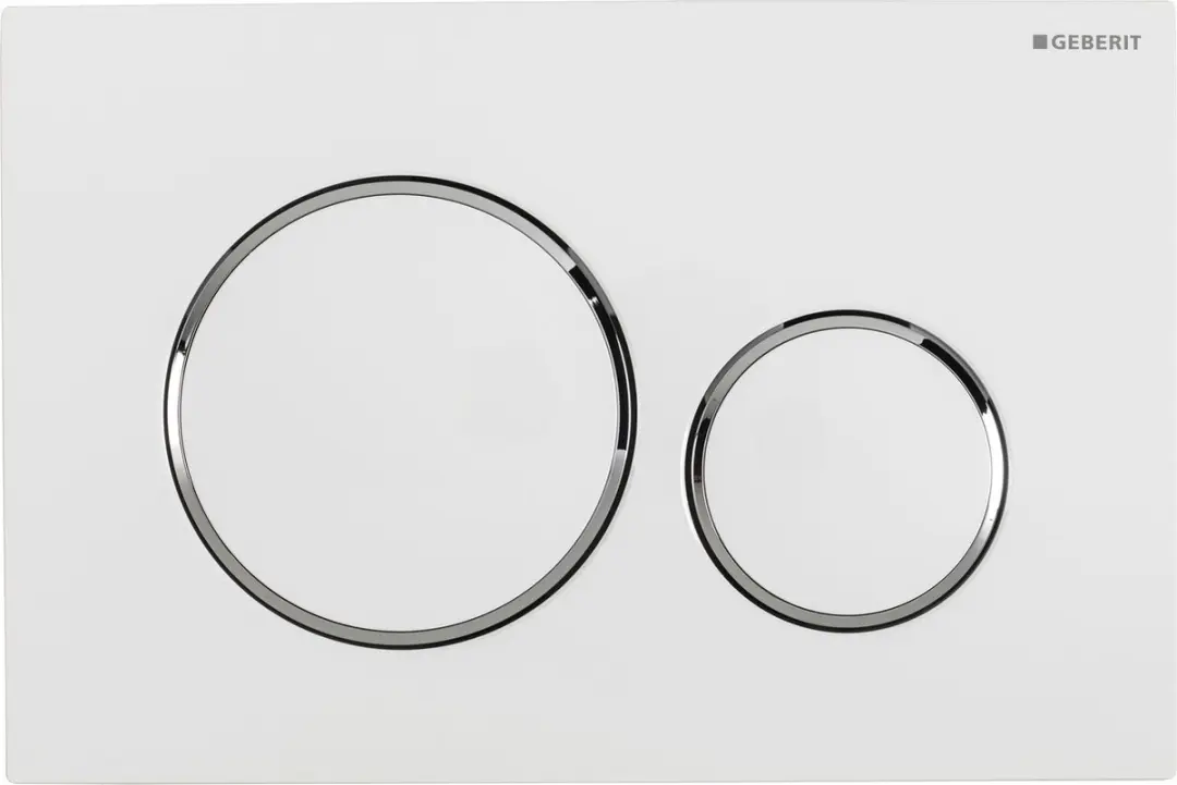 Geberit Sigma20 Bedieningsplaat - 2-toets wit/chroom