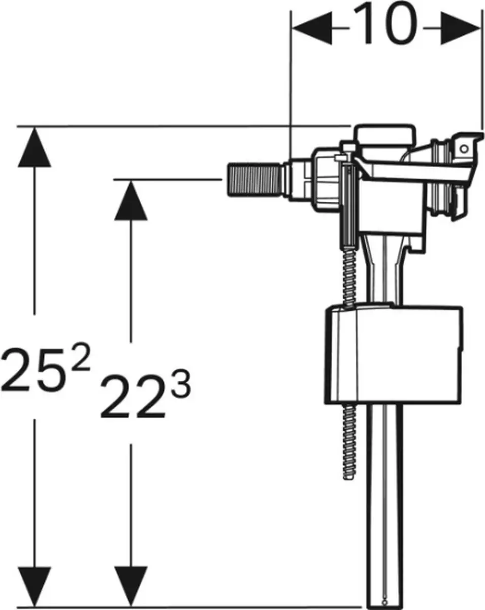 Geberit Type 333 Vlotterkraan - messing - afbeelding 2 van 2