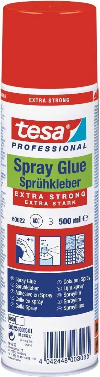 Tesa 60022 Lijmspray Extra Strong 500ml - afbeelding 2 van 6