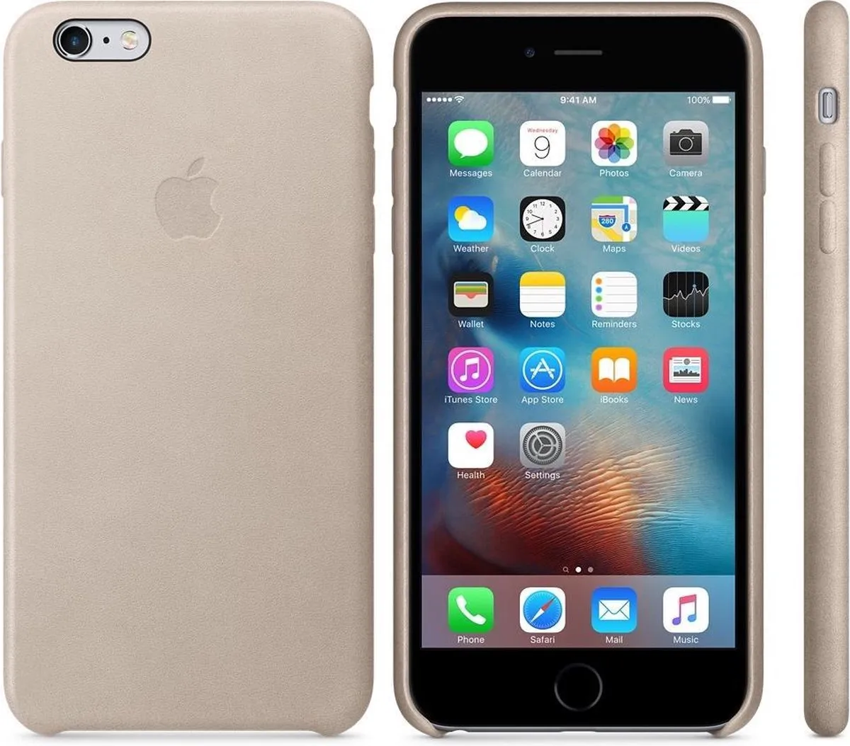 Apple Leren Hoesje iPhone 6/6S Plus MKXE2ZM/A - Grijs