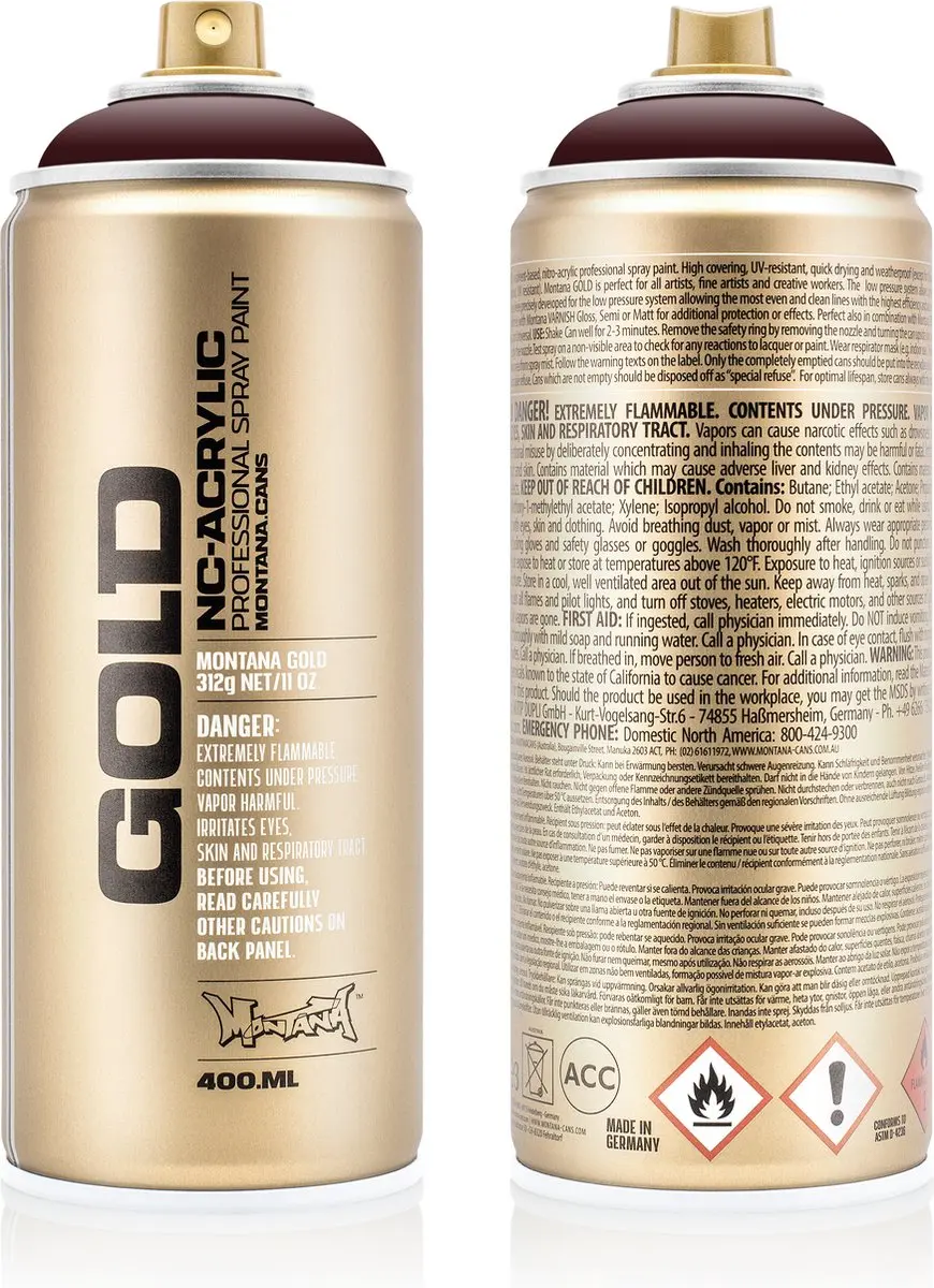 Montana GOLD G8115 Wine Red spuitbus 400ml