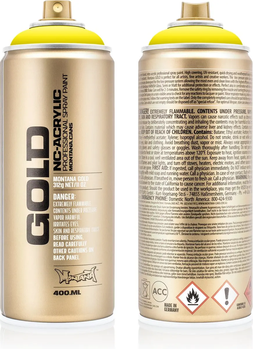 Montana GOLD P1000 100% Yellow spuitbus 400ml