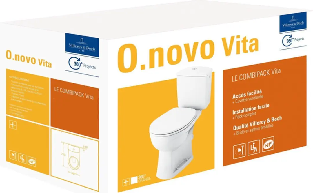 Villeroy & Boch Vicare Combi Pack Vita 4620H701 - Wit - afbeelding 2 van 6