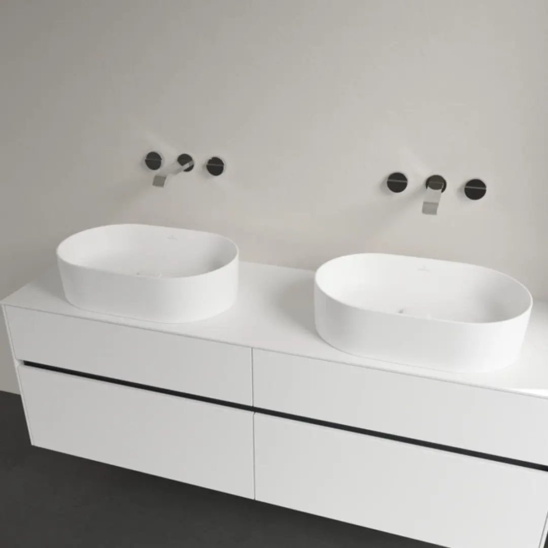 Villeroy & Boch Collaro Opzetwastafel 56x36cm Stone Wit - afbeelding 4 van 6