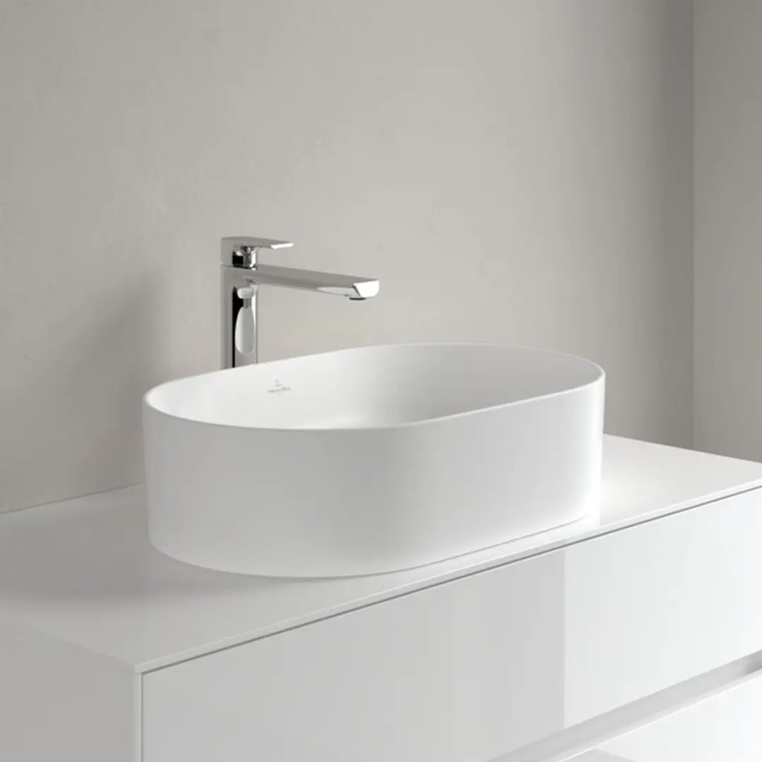 Villeroy & Boch Collaro Opzetwastafel 56x36cm Stone Wit - afbeelding 6 van 6