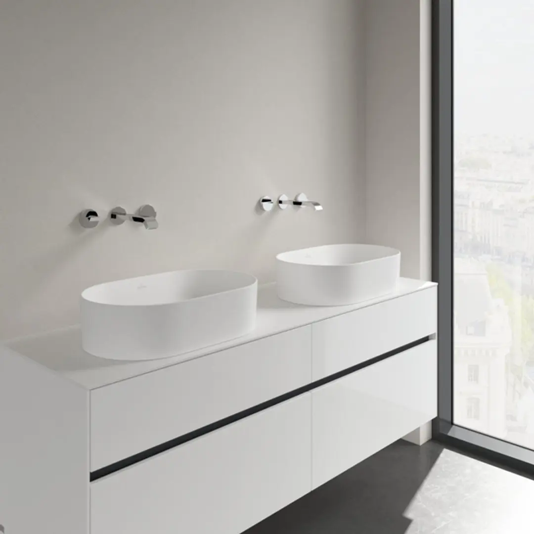 Villeroy & Boch Collaro Opzetwastafel 56x36cm Stone Wit - afbeelding 2 van 6