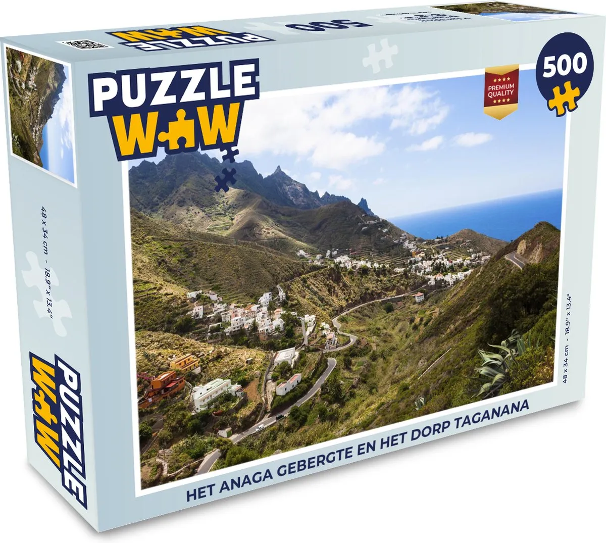PuzzleWow Het Anaga Gebergte Taganana Legpuzzel 500 Stuks - Multicolor