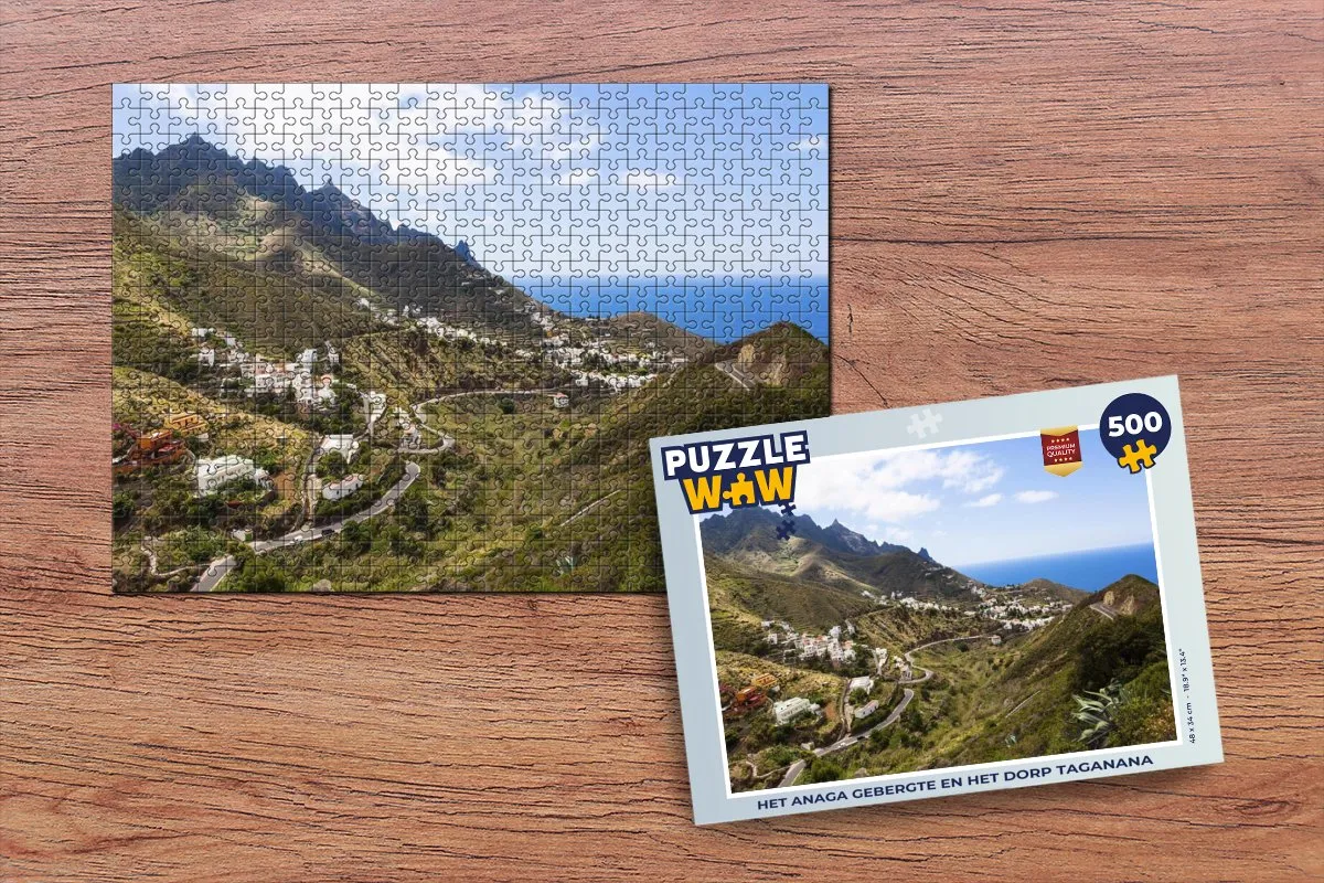 PuzzleWow Het Anaga Gebergte Taganana Legpuzzel 500 Stuks - Multicolor