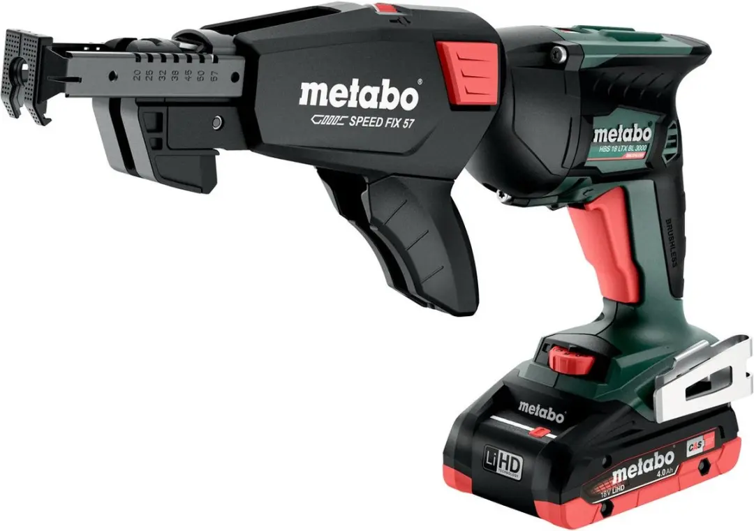 Gipsplaatschroevendraaier 18V (2x4,0 Ah) HBS 18 LTX BL 3000 met schroeflader en