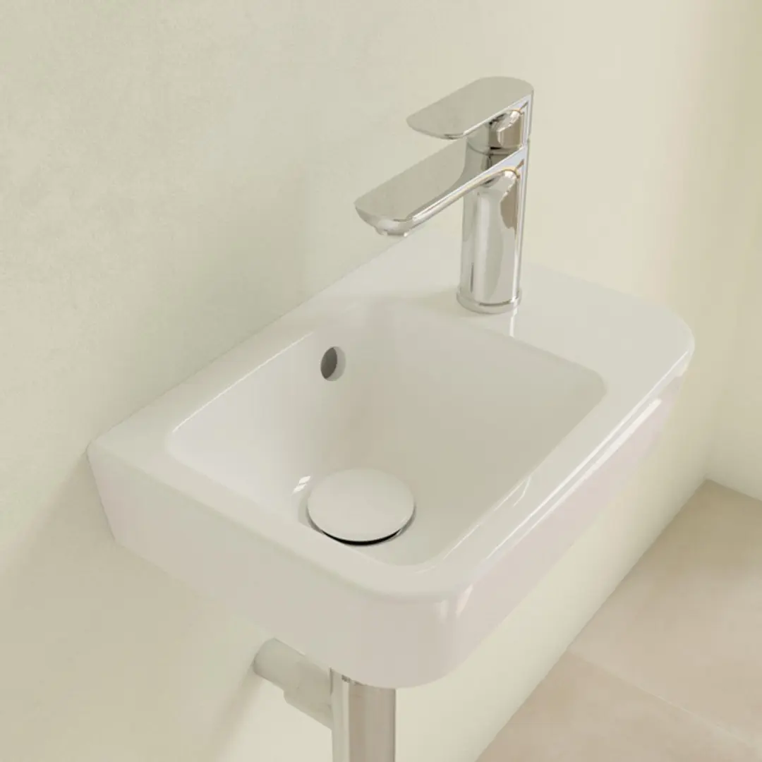 Villeroy & Boch O.novo Fontein 1 Kraangat Rechts 36x25cm Wit - afbeelding 5 van 6