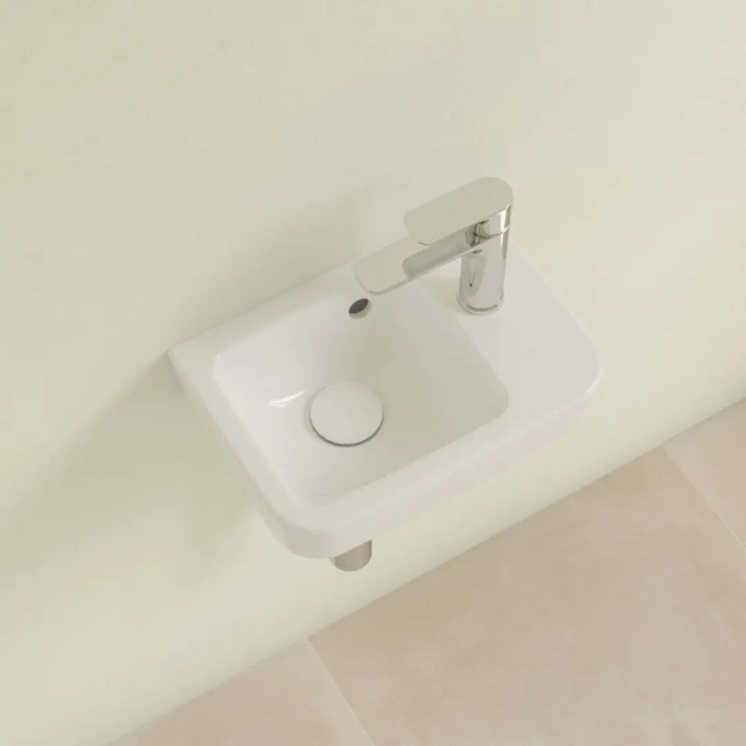 Villeroy & Boch O.novo Fontein 1 Kraangat Rechts 36x25cm Wit - afbeelding 4 van 6