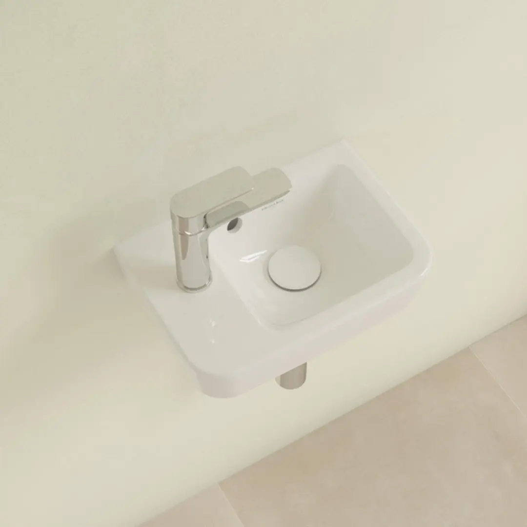Villeroy & Boch O.novo Fontein 1 Kraangat Links 36x25cm Wit - afbeelding 5 van 6