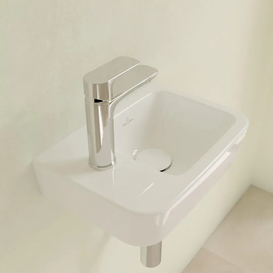 Villeroy & Boch O.novo Fontein 1 Kraangat Links 36x25cm Wit - afbeelding 6 van 6