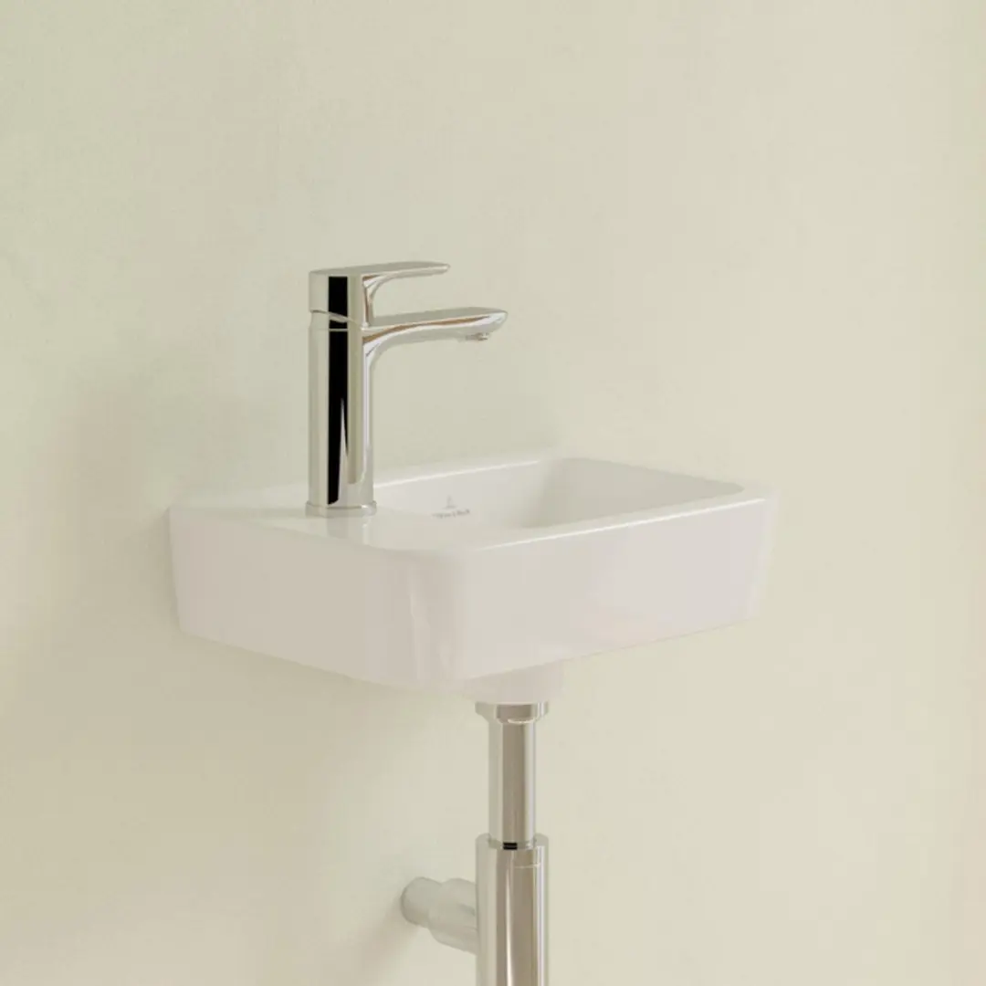 Villeroy & Boch O.novo Fontein 1 Kraangat Links 36x25cm Wit - afbeelding 4 van 6