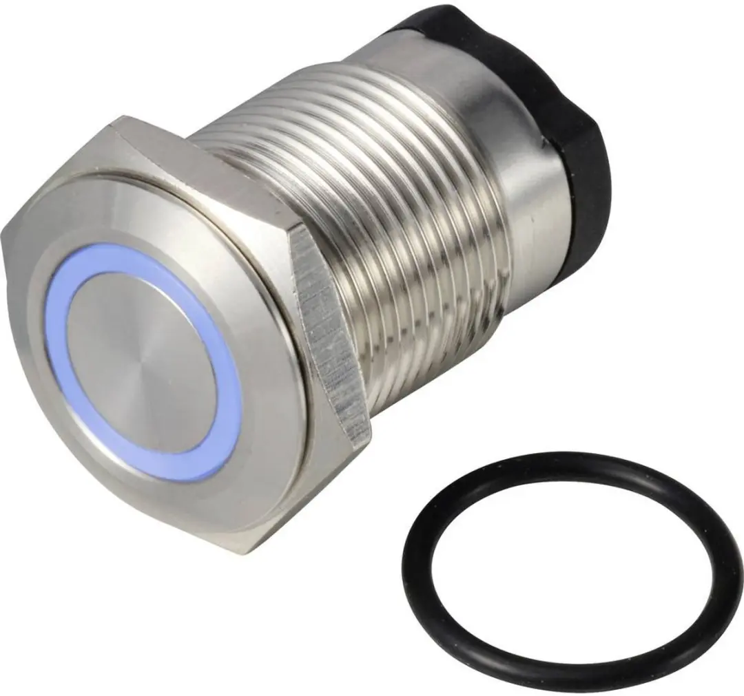 Tru Components TC-13224176 Druktoets 36V 2A Blauw IP65