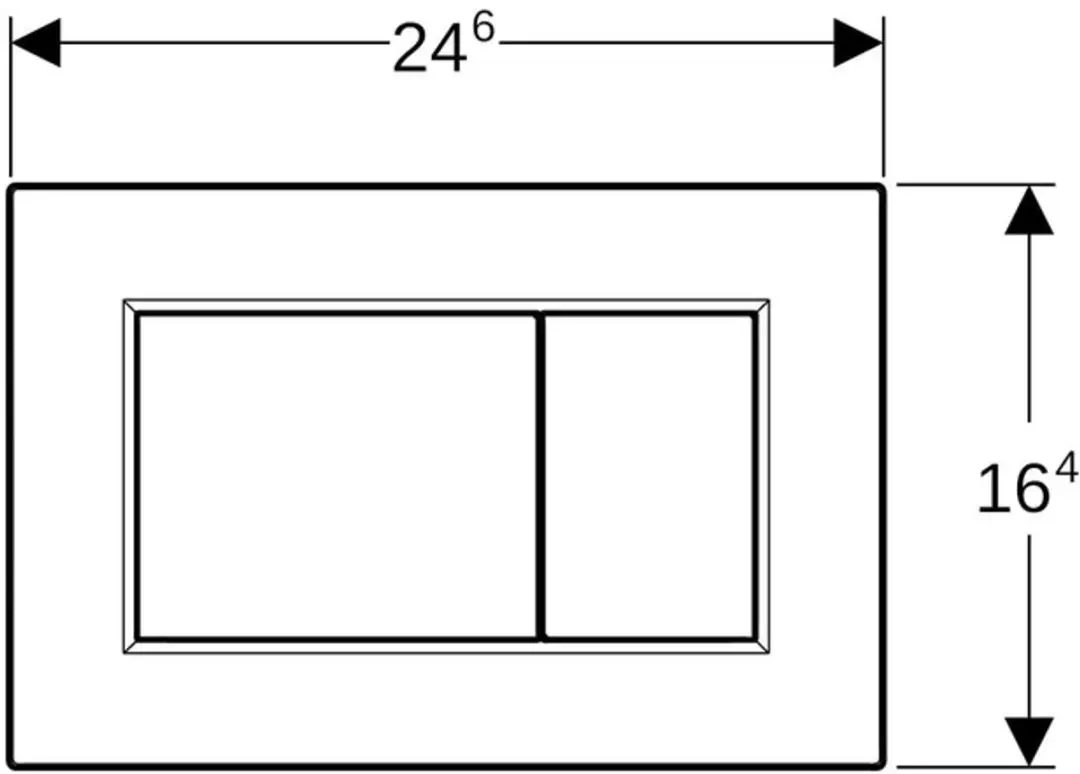Geberit Sigma01 Bedieningsplaat 2-toets - Glans chroom - afbeelding 2 van 3