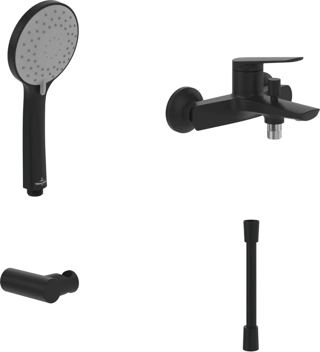 Villeroy & Boch Oasis opbouw badmengkranenset (4 in 1 bundel), badmengkraan incl