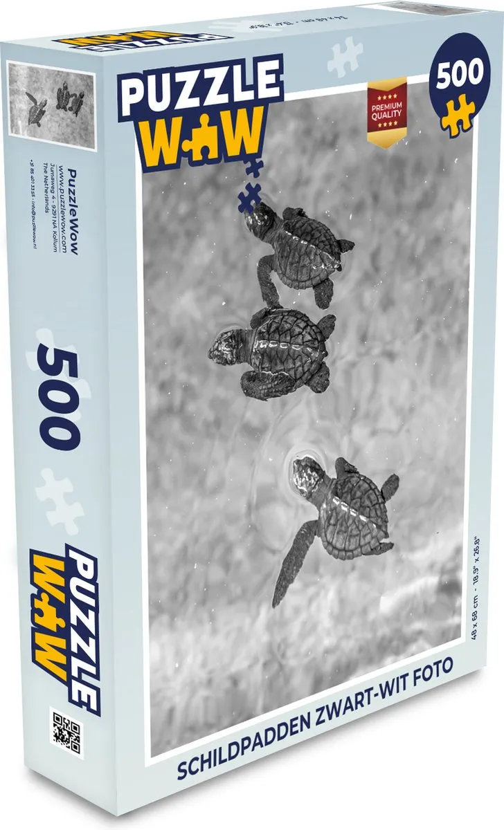 PuzzleWow Schildpadden Puzzel 500 Stuks - Multicolor